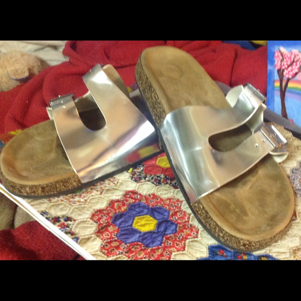 Silver sandals